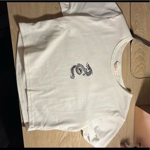 Womens white crop top